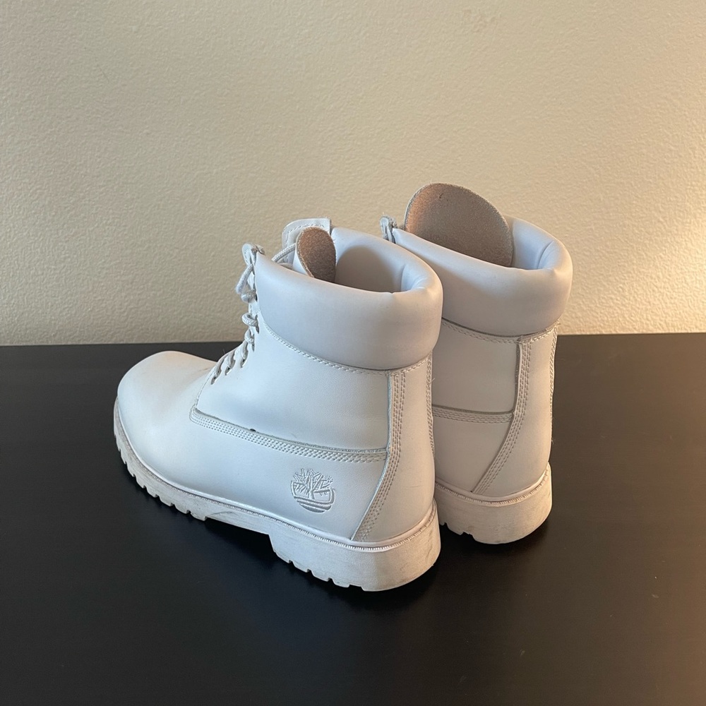All-White Timberlands